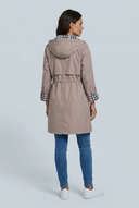 Parka à capuche imperméable Ambre Beige