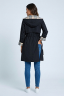 Parka à capuche imperméable Ambre Noir