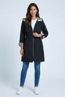 Parka à capuche imperméable Ambre Noir