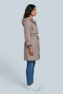 Parka à capuche imperméable Ambre Beige
