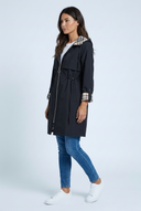 Parka à capuche imperméable Ambre Noir