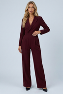 Combinaison blazer cintrée Séraphine Bordeaux
