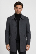 Manteau Laine Homme Col Chemise