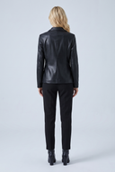 Veste cuir blazer noir vue de dos