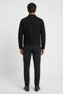 George men's trucker jacket in black, back view