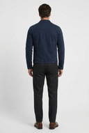 George men's trucker jacket in navy, back view
