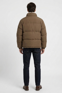 Arthur men's fleece-lined puffer jacket in brown, back view