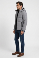 Felix men's padded down winter jacket in grey, side view