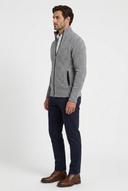 Cardigan Homme Zippé Col Montant