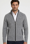 Cardigan Homme Zippé Col Montant