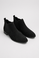 Felix men's suede Chelsea boots in black, front view