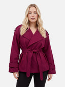 Trench Croisé Ceinturé Coupe Oversize Femme
