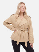 Trench Croisé Ceinturé Coupe Oversize Femme