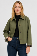 Femme Veste Légère Coupe Vichy