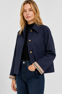 Femme Veste Légère Coupe Vichy