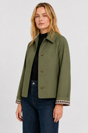 Femme Veste Légère Coupe Vichy