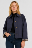Femme Veste Légère Coupe Vichy
