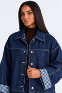 Veste En Jean Matelassée Oversize Femme
