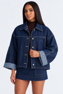 Veste En Jean Matelassée Oversize Femme