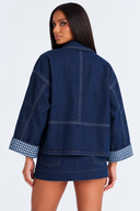 Veste En Jean Matelassée Oversize Femme